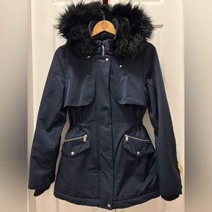 Navy blue Zara winter jacket
